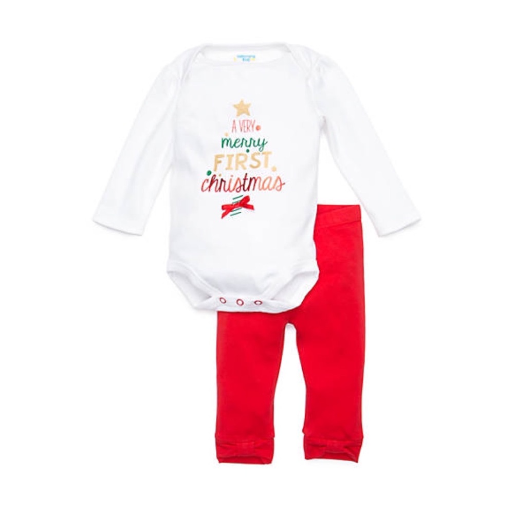 NWT! Lightning Bug Infant Girls Onesie Legging Set